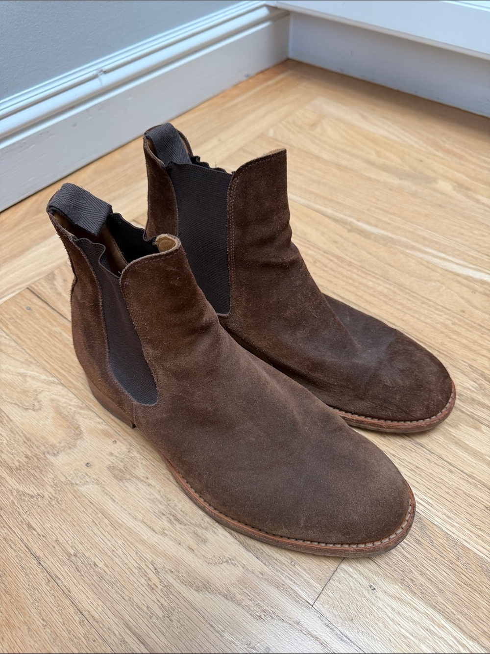 Sanders & sanders - made in England Men's Brown Suede Chelsea Boots